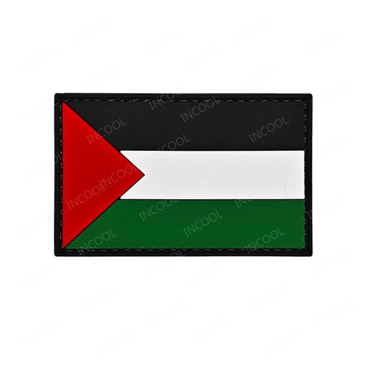 Palestine Flag Embroidered Patch PVC Rubber Palestinian Patches Appliqued Shoulder Patches For Clothing Backpack