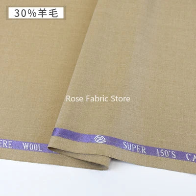 1 Meter 30% Woolen Twill Suit Fabrics Worsted Spring Summer High End Fabric Sewing Blazer Suit Handcrafts Anti Wrinkle Serge