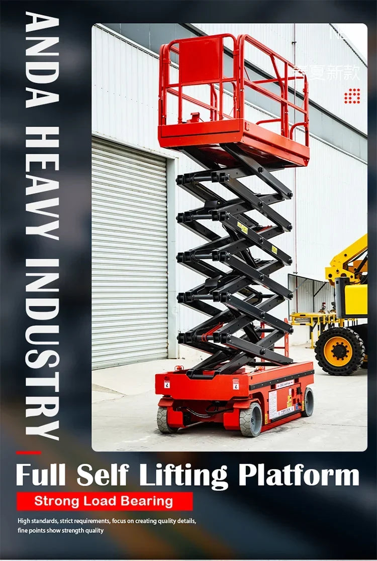 Customized Electric Scissor Lift 4-18m Aerial Skylift 6m 8m 10m 12m 14m Mobile Lifter Scaffolding Electric Hydraulic Scissor Lif