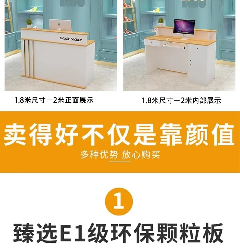 Modern Salon Bar Counter Simple Beauty Small Clinic Hair Salon Reception Desk Escritorio De Recepcion Commercial Furniture
