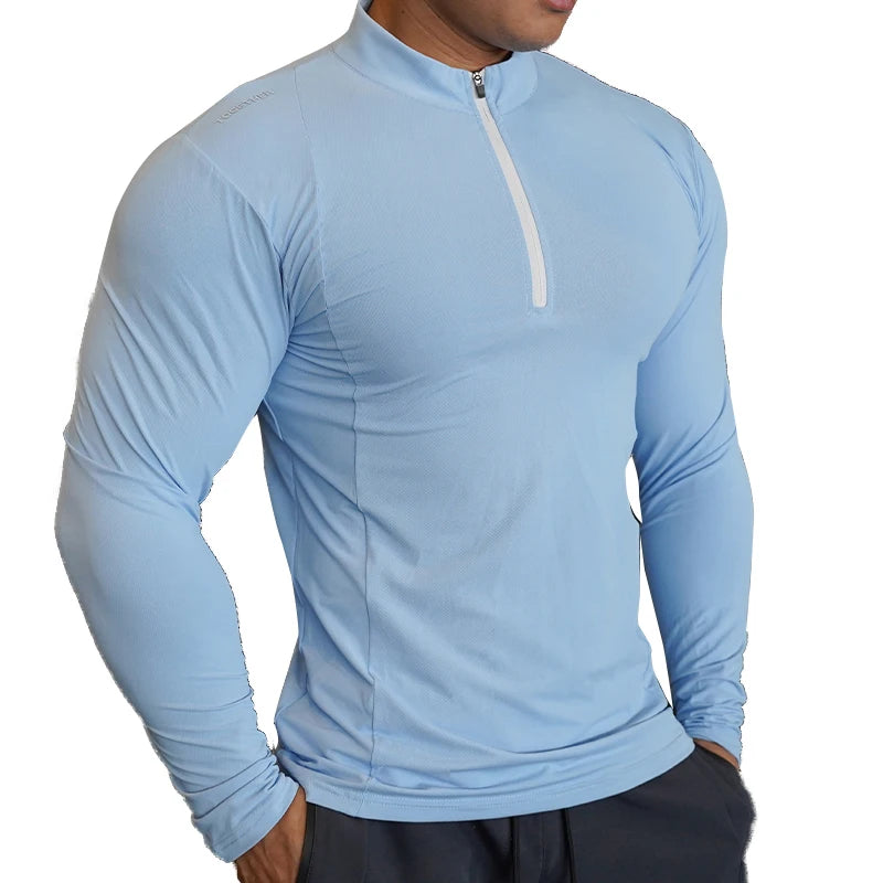 Autumn winter Compression Long Sleeve Men Running Fitness T shirt elastic Quick Dry comfort Sports Bodybuilding Training Shirts