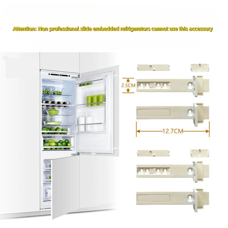 4PCS for Electrolux/Siemens/Bosch built-in Fridge door slide rail mounting kit refrigerator door sliding guide