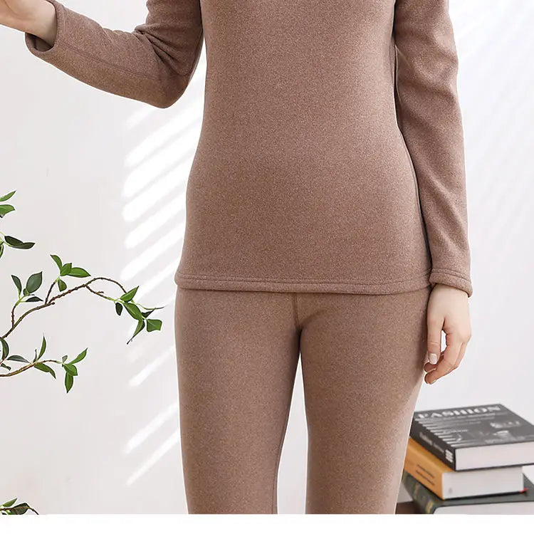 Thermal Underwear For Women Winter Warm thicken lamb fleece high elastic Long Johns bottoming Two Piece Sets Thermos Clothing
