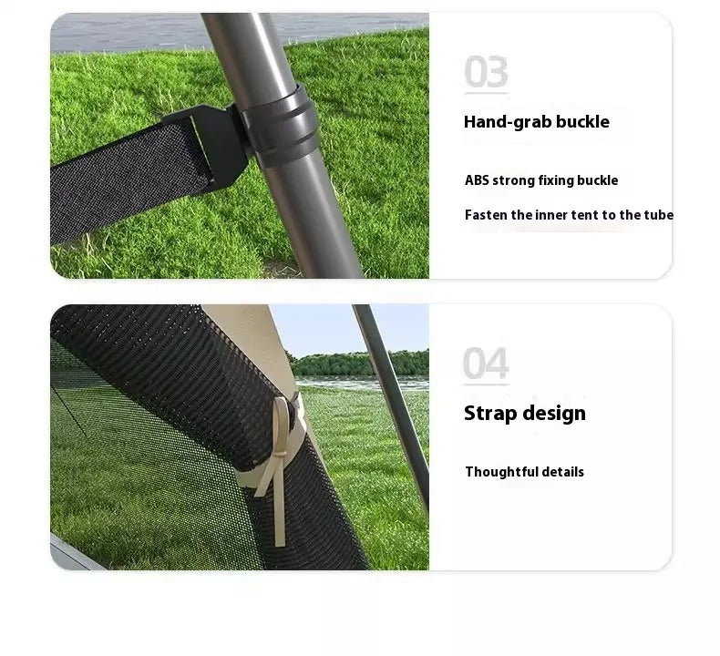 Outdoor Large Tent Canopy Sunshade Netting Portable Mosquito-Proof Tent Beach Camping Gazebo