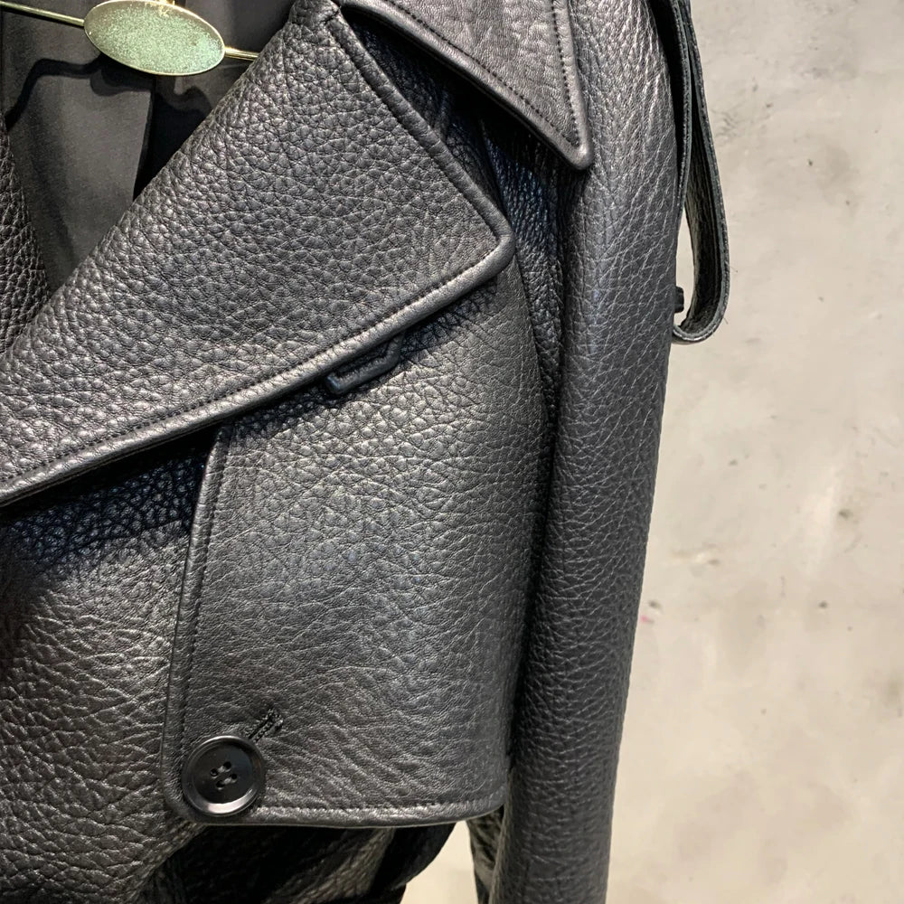 Women Casul Leather Jackets Short Windbreak Design Genuine Grained Sheep Leather Coats Lady