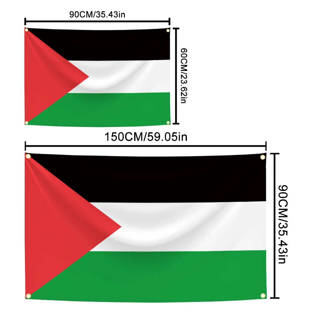 Palestine Flag Hanging High Quality Polyester Gaza Palestinian Flags For Decoration National Art Tapestry Banner Gift