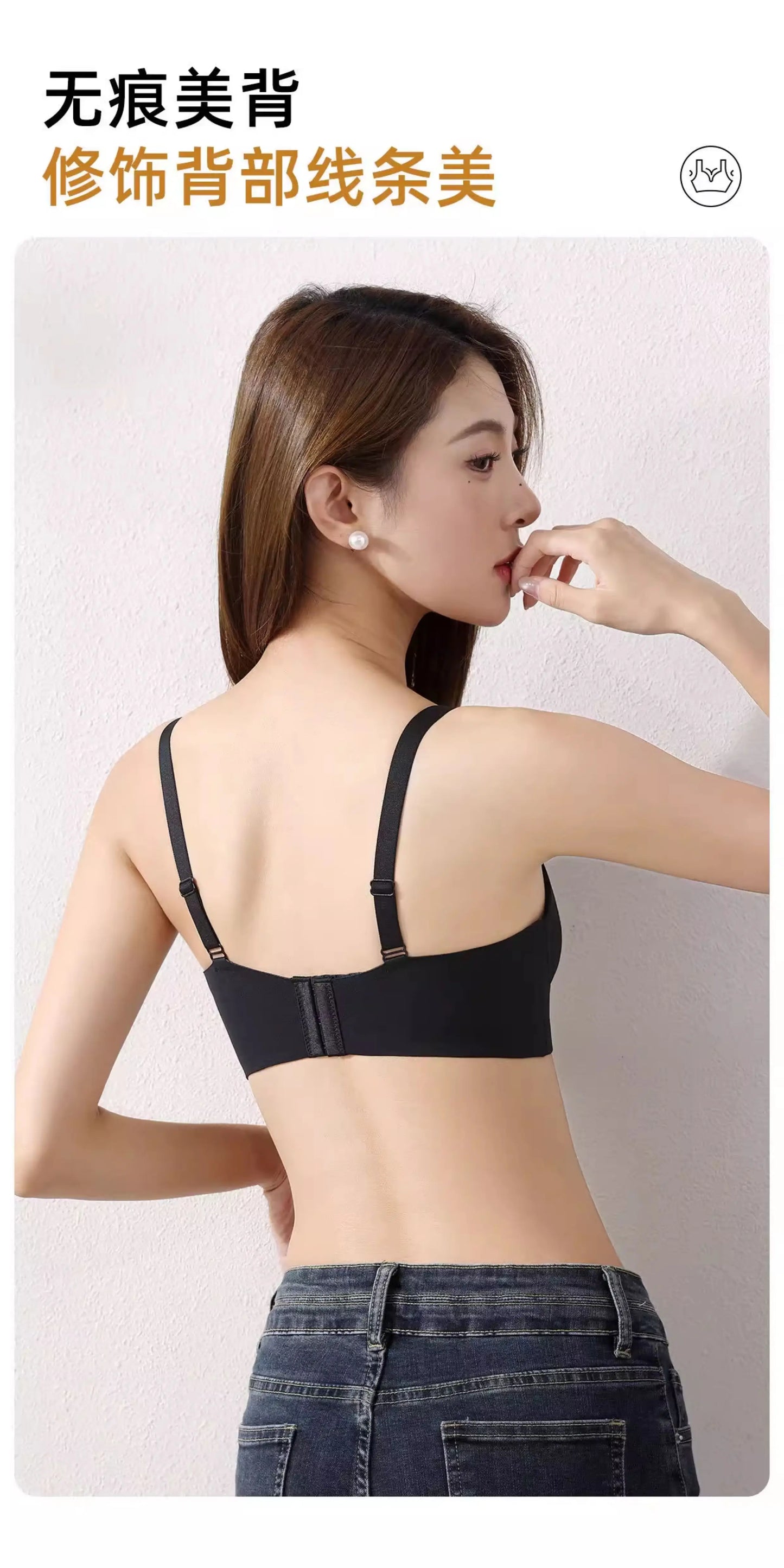 Lingerie Set  Women Small Bust Plus Size ,Breathable Seamless Shaping Bra, Push Up Thick Cotton Underwire Comfortable Daily Wear