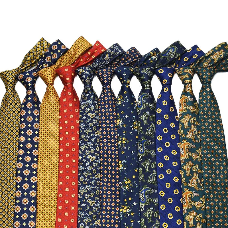 Super Soft Imitation Silk Ties Men's Fashion 8cm Necktie For Men Wedding Business Meeting Gravata Colorful Novelty Printing Tie