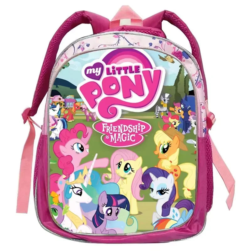 My Little Pony School Bags Kids Book Bags Prints Kindergarten Daypack Pink Cartoon Girls Schoolbags For 1-3-5Years Old