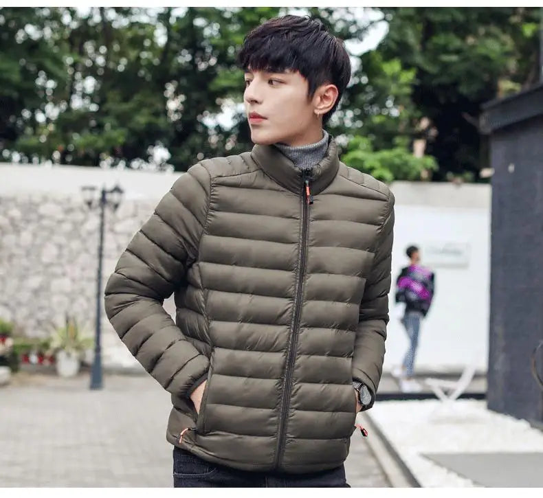 Men's Lightweight down Cotton Jaet ort Sle Casual Hooded Coat Haome Cotton Outerwear Winter New Arrival