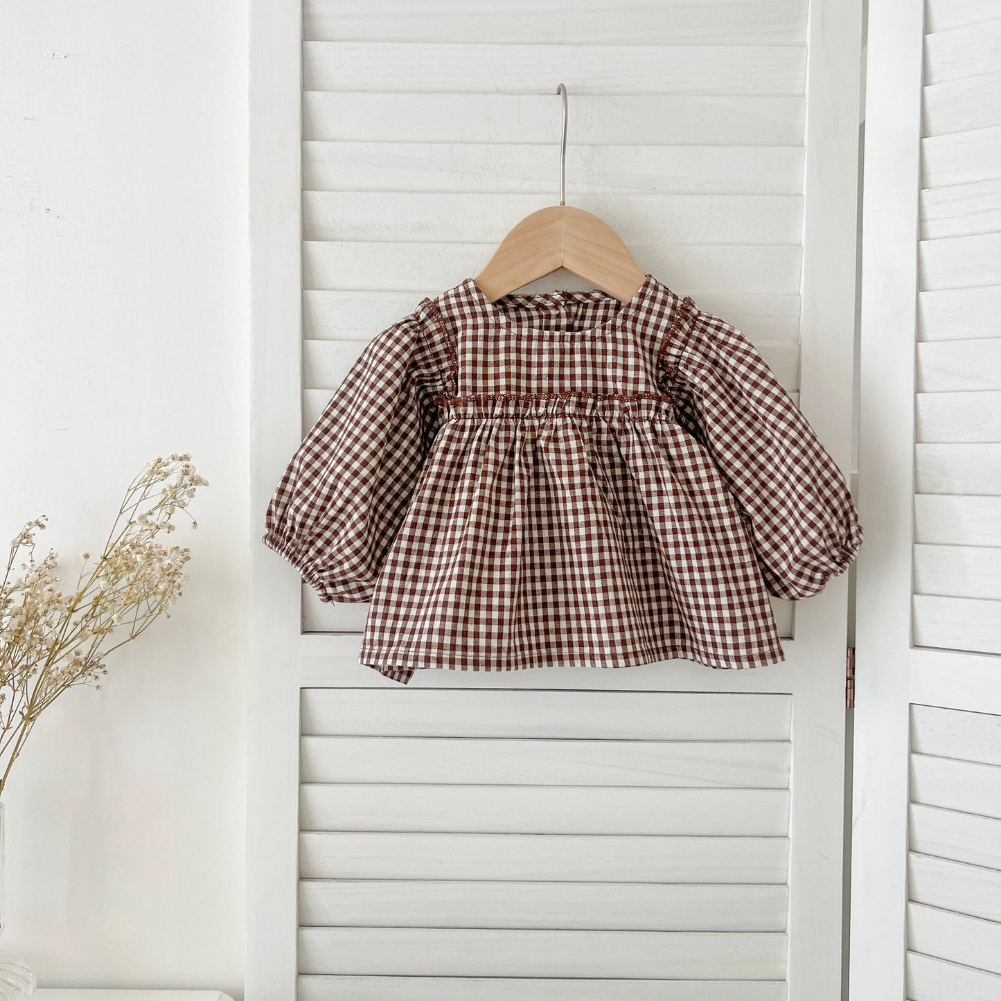 Baby Cotton Clothing Sets 0-2Yrs Autumn New Baby Girl Clothes Set Plaid Tee And Bloomer 2pcs Toddler Kids Vest + Shorts Suit