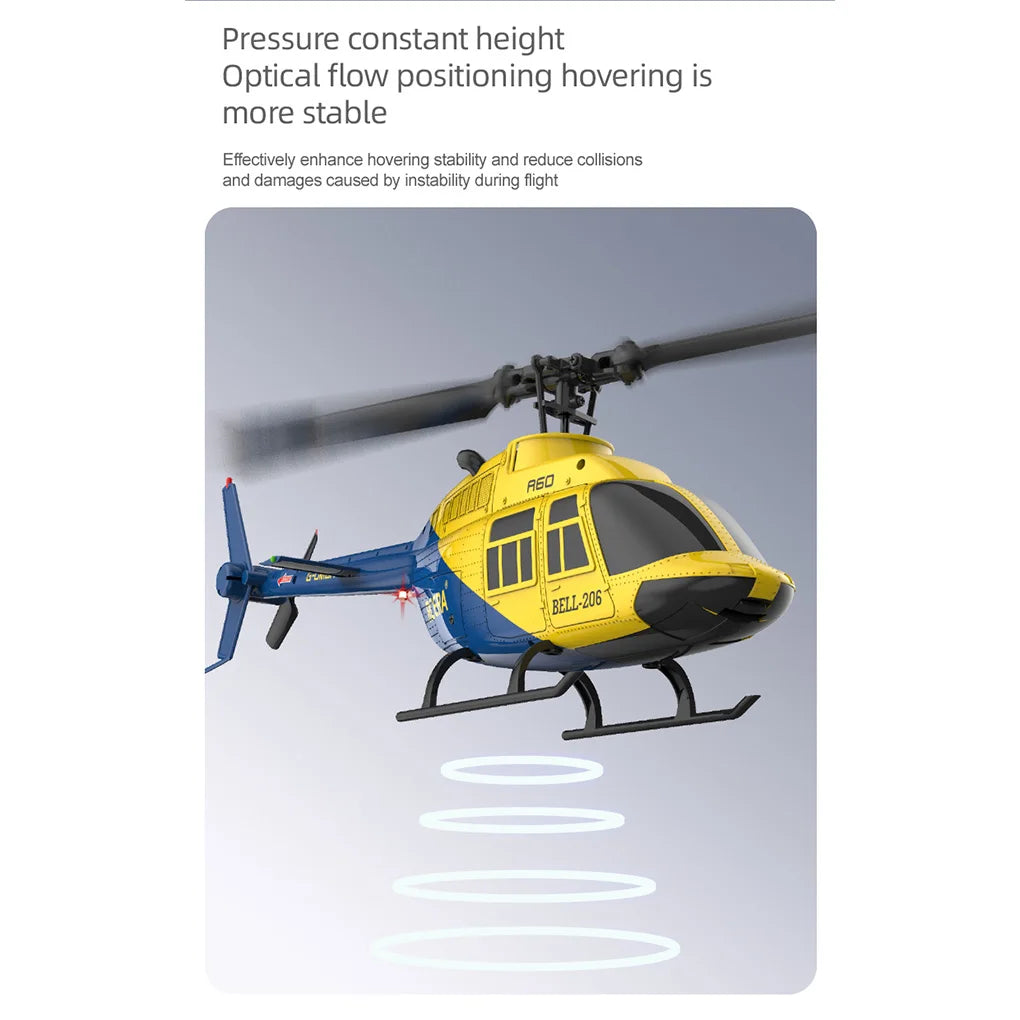 RC Plane RC ERA A60 1/42 remote-controlled aircraft Bell 206 helicopter 2.4G 4CH Altitude Hold Optical Flow Positioning