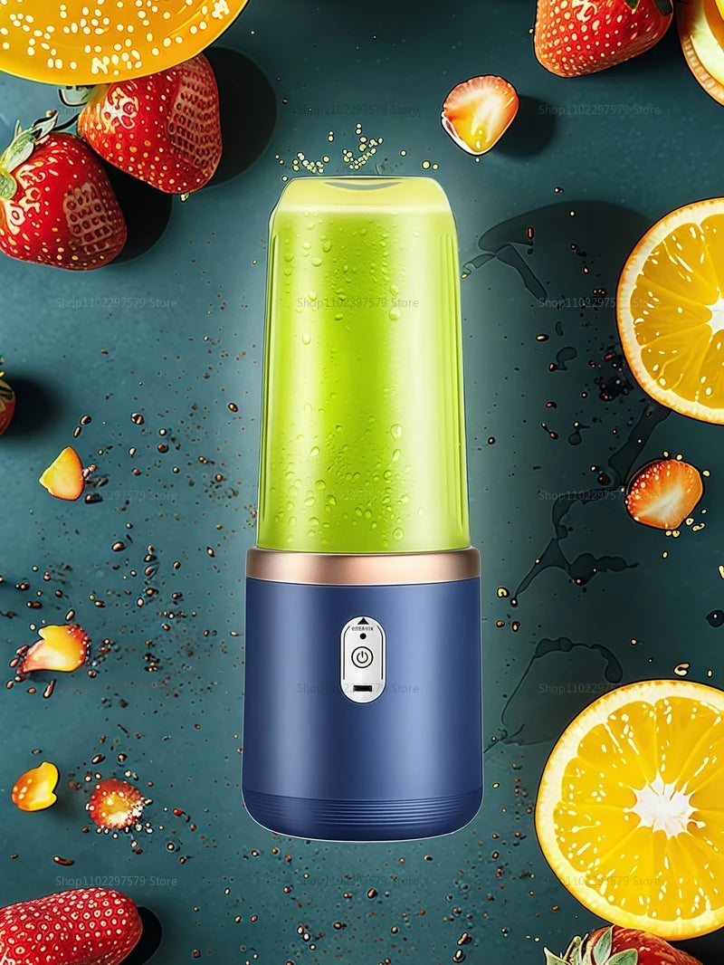 Double Cup Multifunction Portable Blender USB Personal Mini Juicer Cup 400ml Household Milkshake Juice Maker Electric Juicer