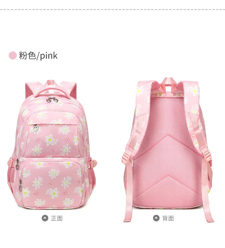 3 Pcs Set Children's Backpacks Cute Student School Bag for Teenage Girls Waterproof School bags With Lunch bag Pencil Case