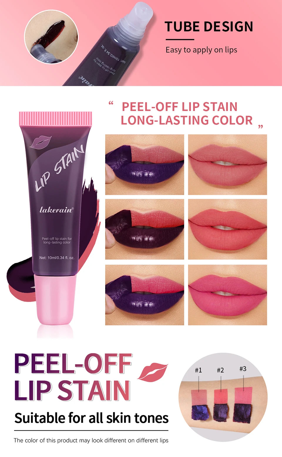 Peel Off Lip Stain Waterproof Resistant Lipsticks Cheap Lip Gloss Matte Tick for Lips Labios Inks Tattoos Makeup Ink Tint