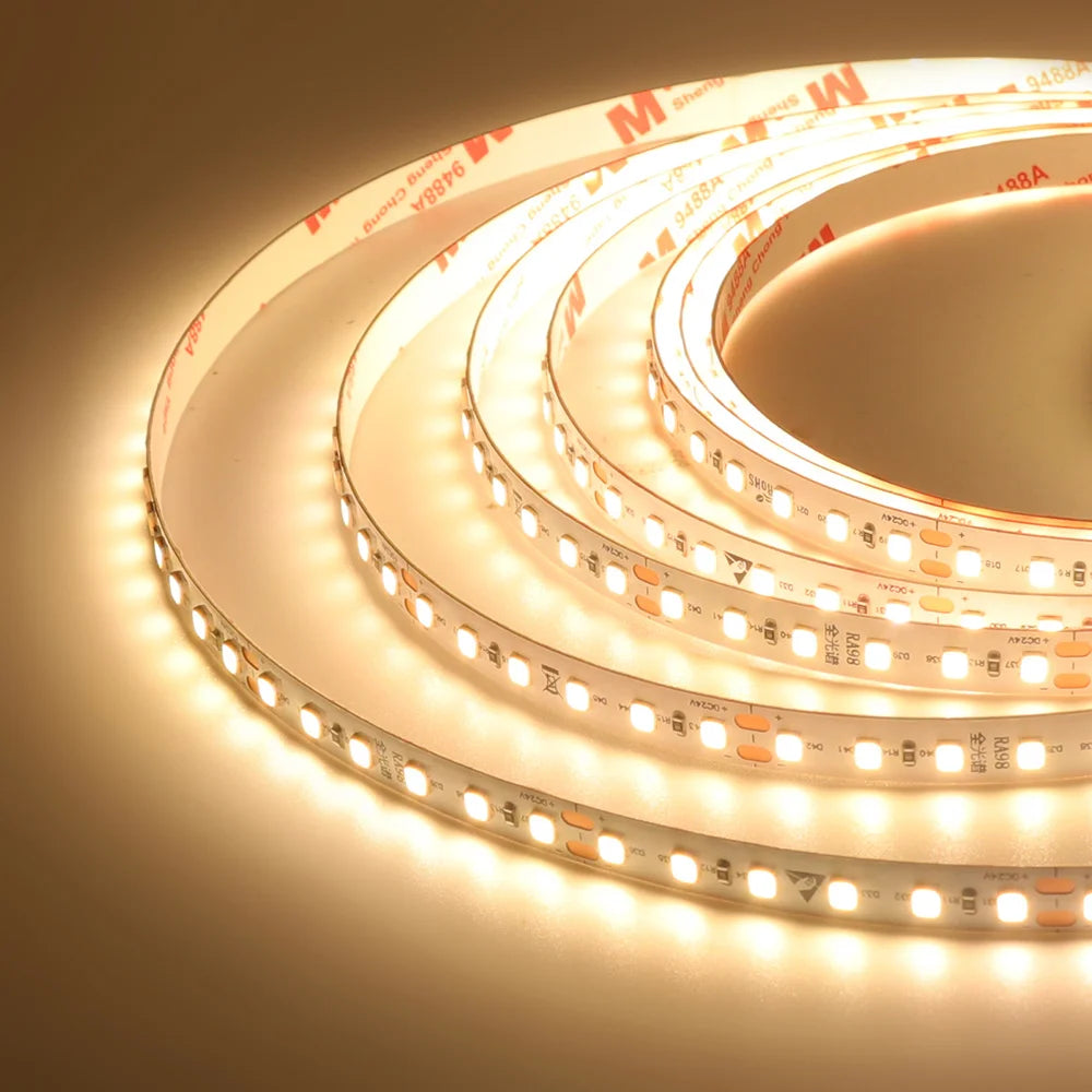 LED Strip Light RA98 5mm 8mm PCB 5m 10m 24V 2835 120 240 LEDs Flexible Adhesive Tape 2700K 3000K 3500K 4000K 5000K 6000K Decor
