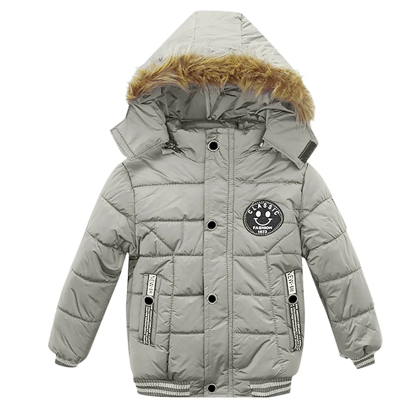 Autumn Winter Boys Jackets Keep Warm Cotton Thicken Kids Jackets Zipper Boys Hooded Outerwear Children's Clothing