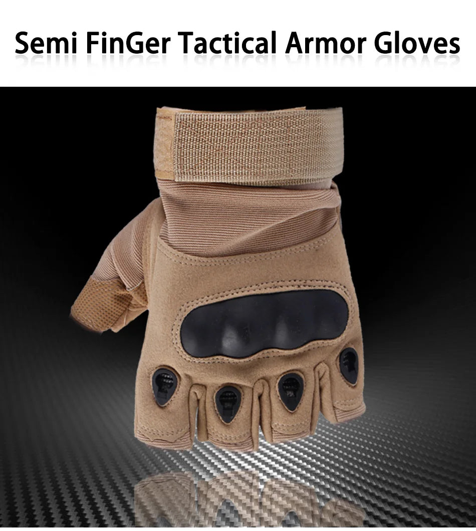 Outdoor Tactical Gloves Sport Gloves Half Finger Type Men Combat Gloves Shooting Hunting Gloves