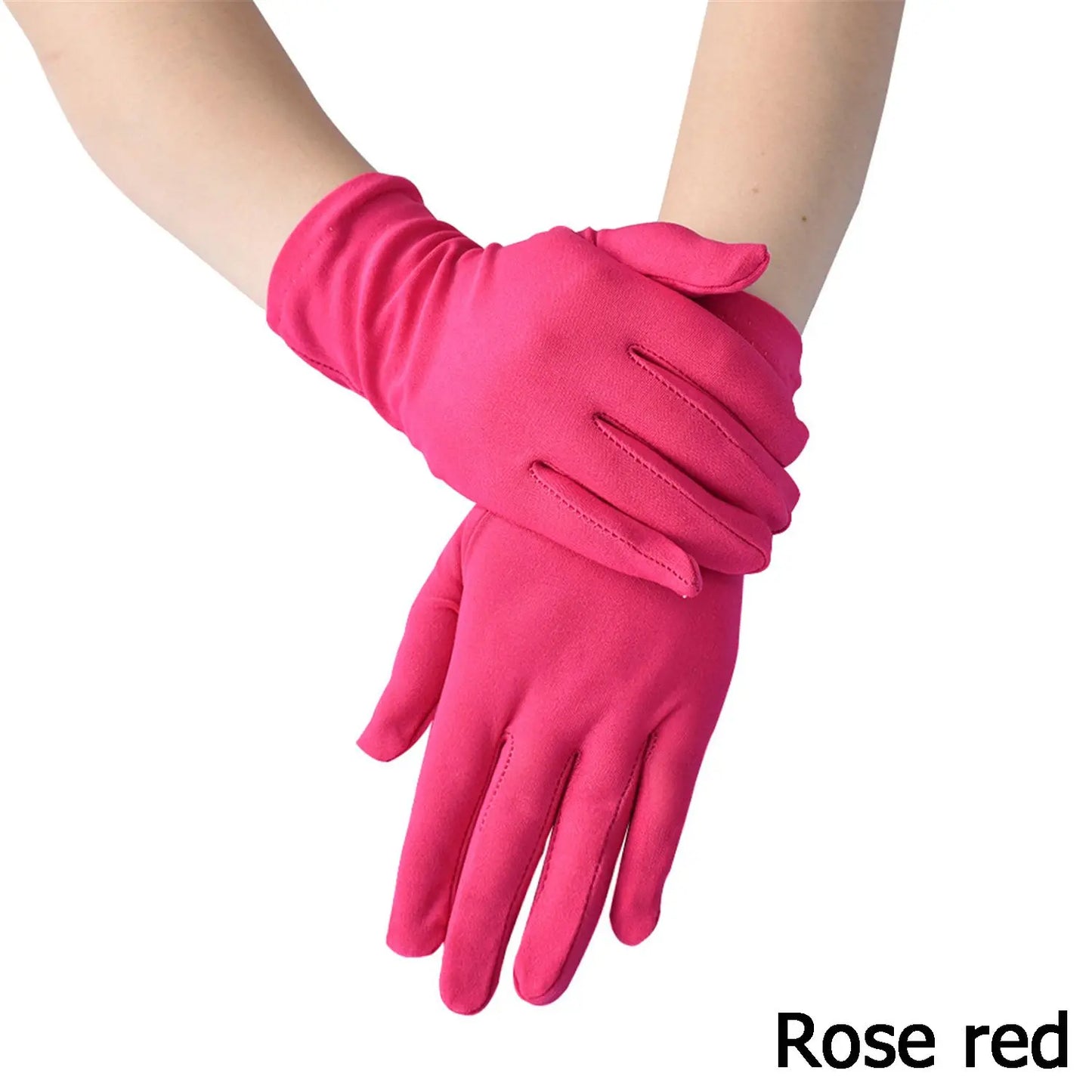 Woman Gloves Work Gloves Milk Silk  Gloves Solid Color Non-Slip Household Gloves Breathable Serving Waiters Mittens