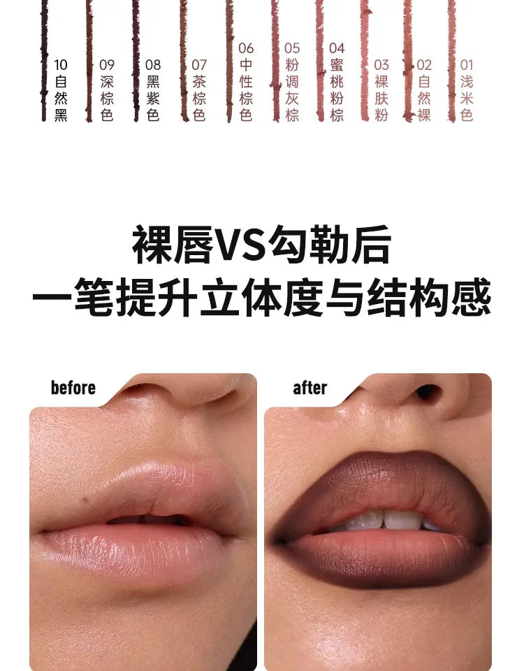 Kaleidos Lip Liner,Highly-Pigmented Pencil For Shaping & Sculpting Lips,Semi-Matte Finish,Vegan & Cruelty-Free