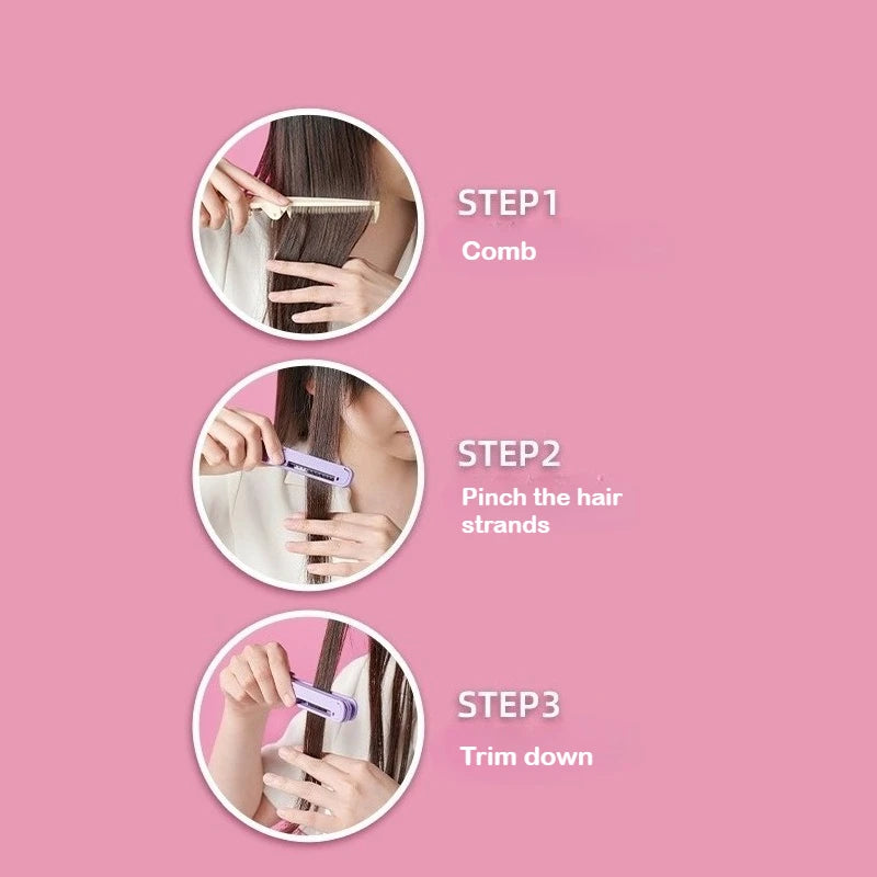 Hair Bangs Cutting Trimmer Razor Blade Comb Home Hairdresser Makeup Tools For Thinning Bangs Long Beauty Hair Cut Accessories