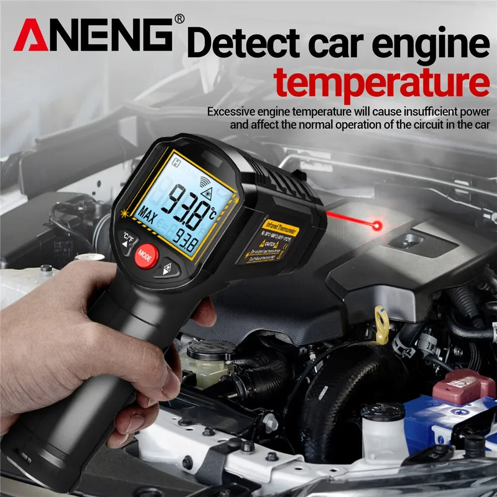 Infrared Laser Thermometer ANENG TH202 Digital Temperature Non Contact Meter LCD Display Pyrometer Point Gun Tester Tools