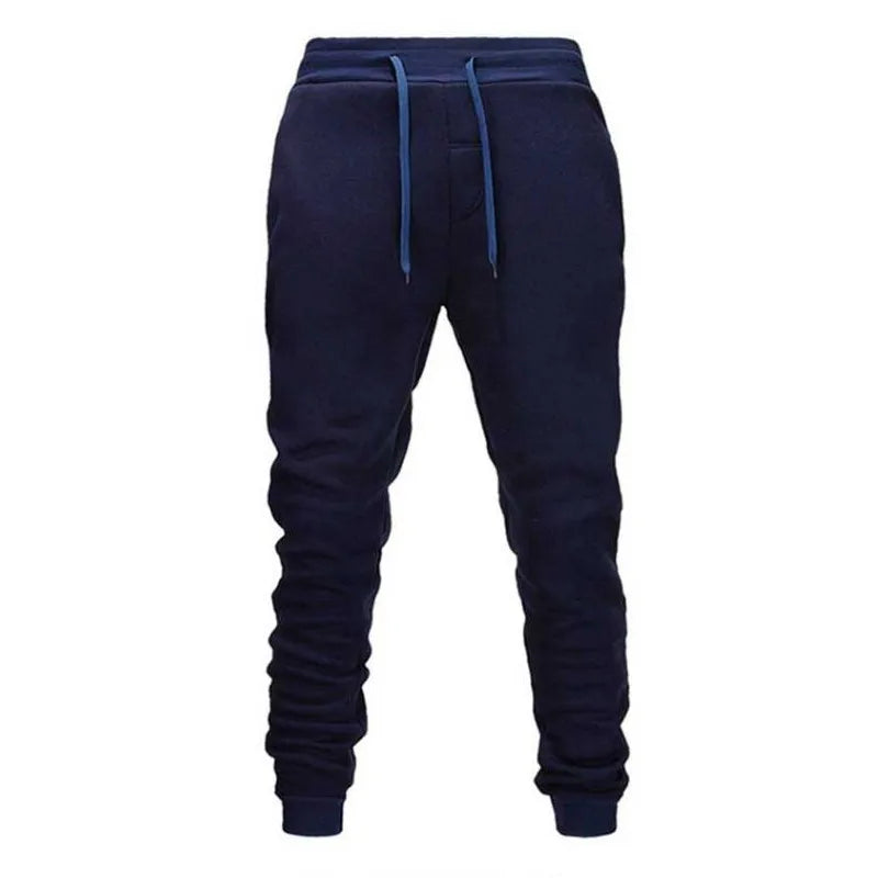 Autumn and winter Men Warm Casual Pants Fitness Sportswear Tracksuit Bottoms    Trousers Black Gyms Jogger Pants