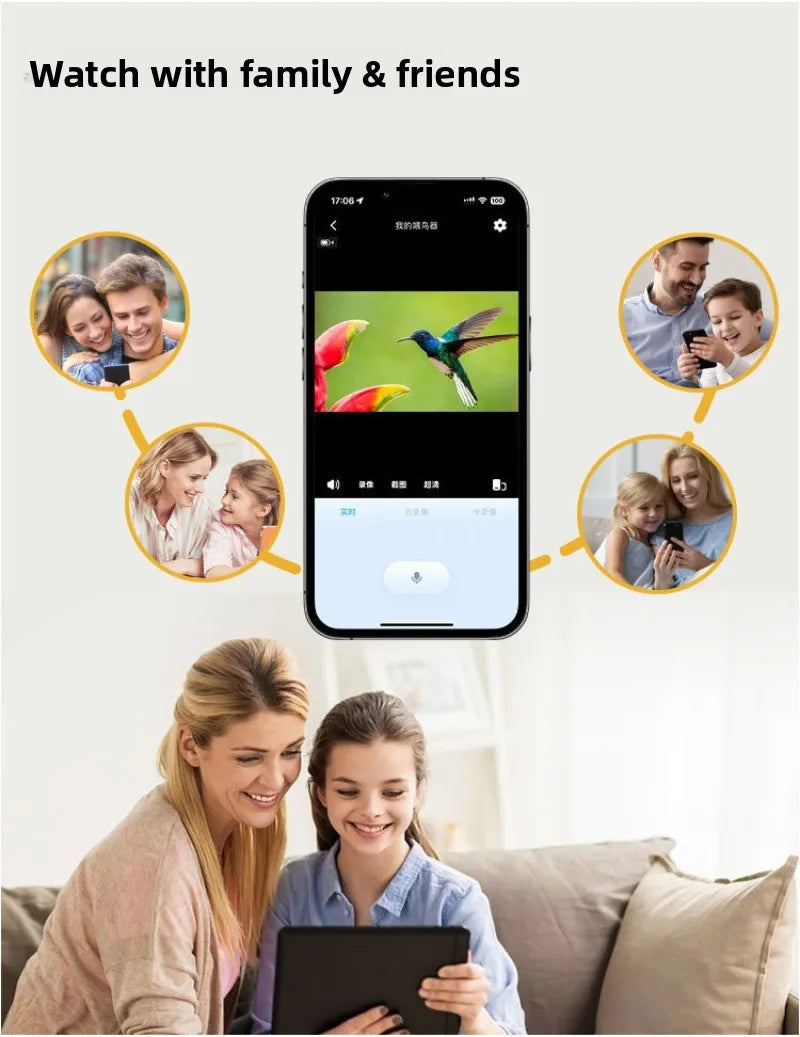 Intelligent Bird Feeder Camera Solar-powered Wide-angle High-definition  Outdoor Real-time Monitoring Pet Supplies Accessories