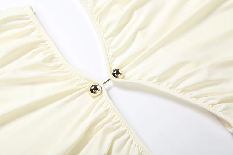 Weird Puss Waistless Chic Dress Women  Metal Trim Sleeveless O-Neck Skinny Elegant Summer Hipster Prom Party Vacation Vestidos