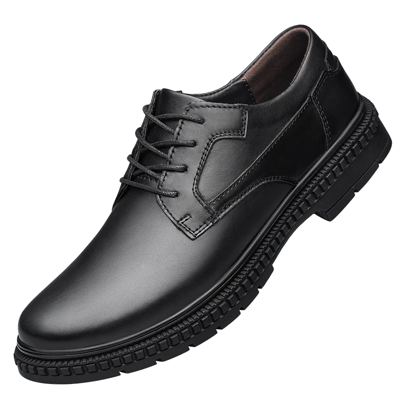Classic Brand Men's Genuine Leather Casual Shoes Thick Soled Men's Workwear Business Shoes High-end Oxford Shoes Versatile