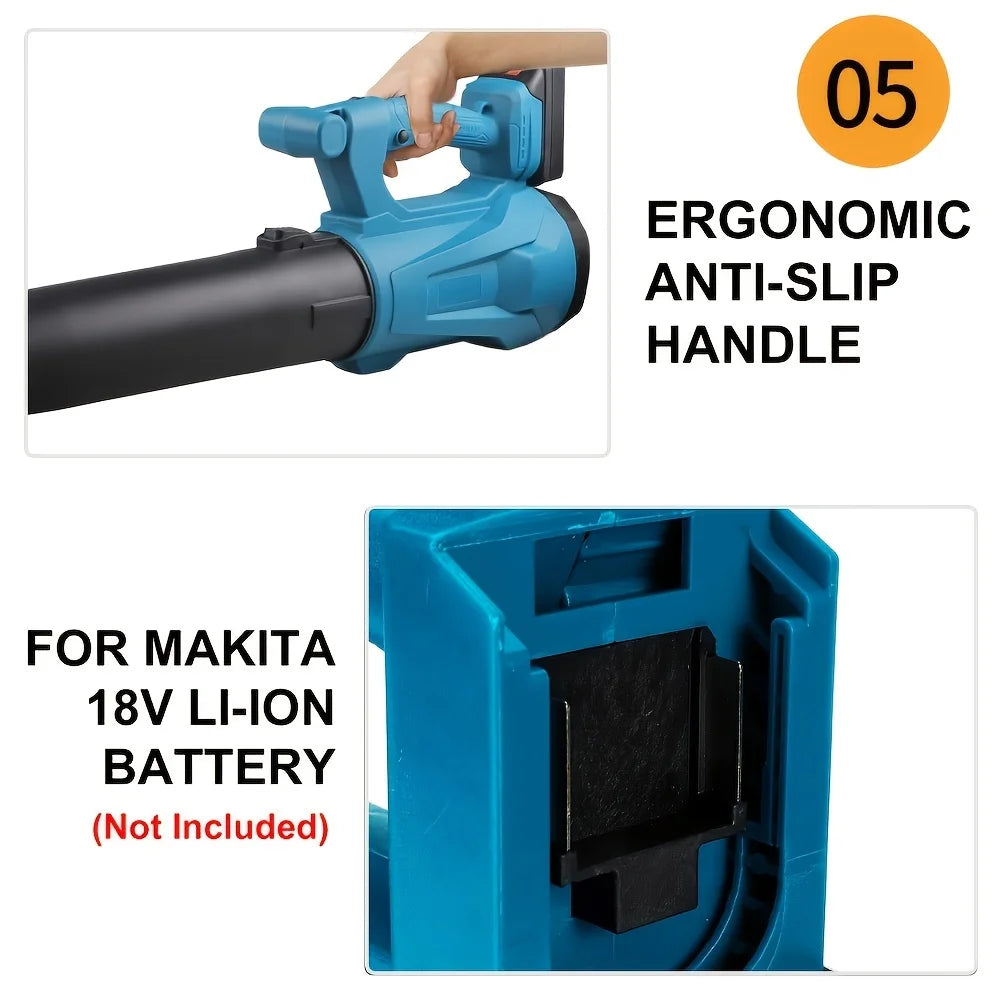 Cordless Leaf Blower Electric Air Blower Cordless Garden Tools For 18V Makita Lithium Battery 2 In 1 Handheld Dust Removal Fan
