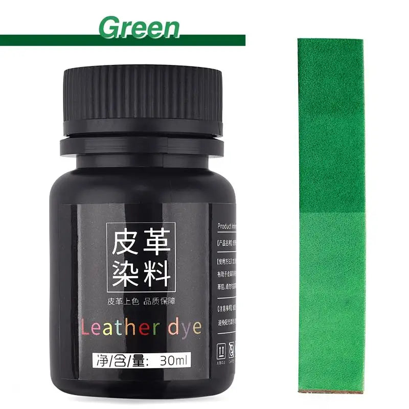 30ml Leather Pigment Dye Coloring Liquid Leather Repair Refurbish For vegetable Leather Dyeing Bag Shoes Skin Care