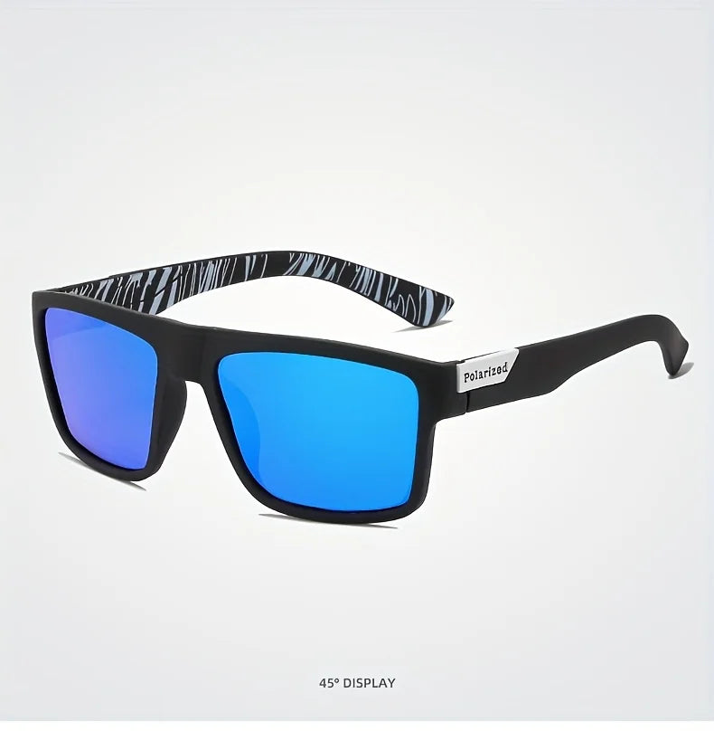 2025 Polarized Sports Glasses for Men, TAC Lens, PC Frame, Classic Square Design, Full Coverage, Fishing, Climbing, Outdoor