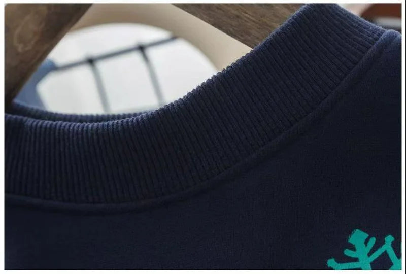 Boys Padded Thickened Hoodies Children Autumn Winter Bottoming Shirt Teenager Plus Velvet Sweatshirts Kids LambWool Clothing
