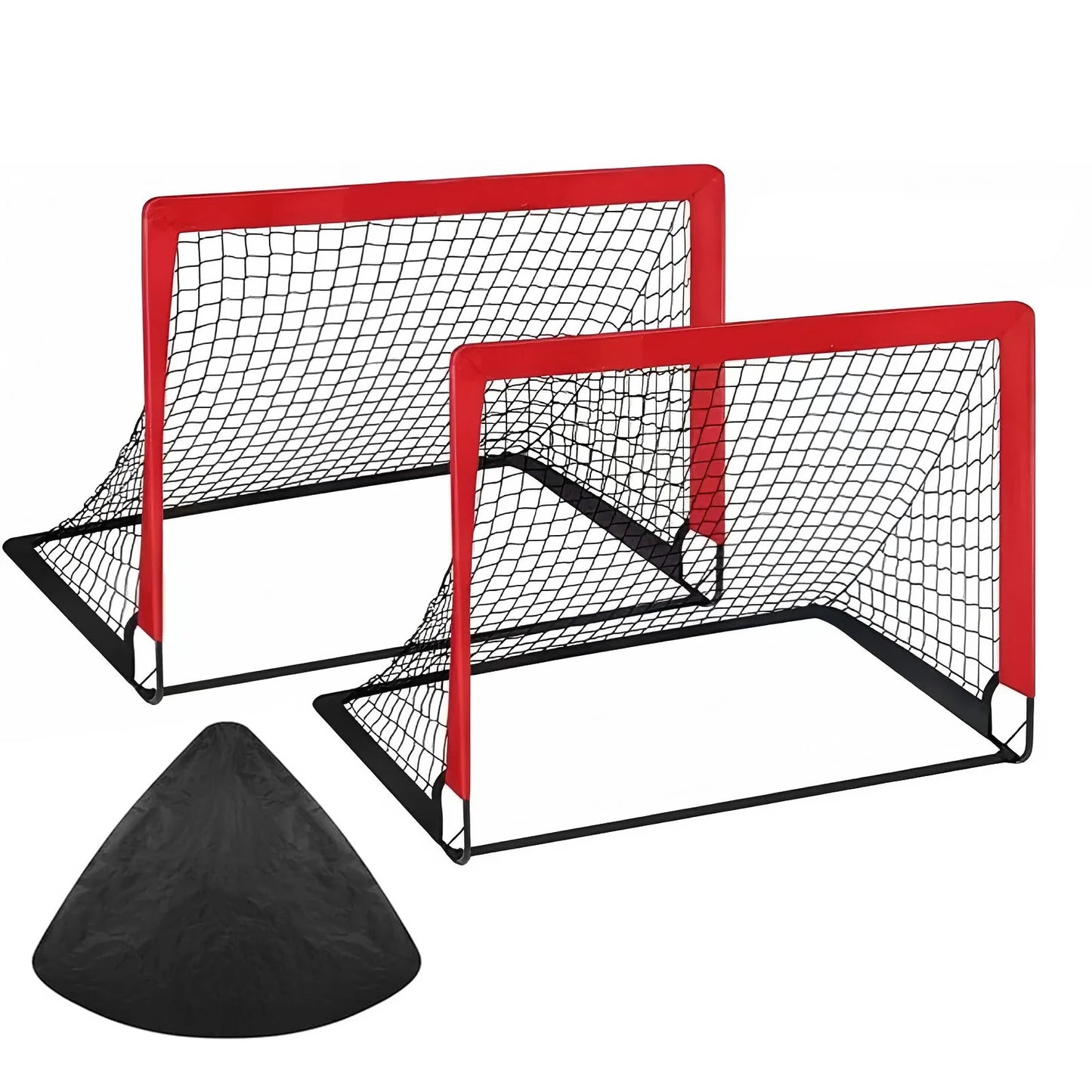 Soccer Goals for Backyard Set 2pcs Portable Training Football Net Indoor and Outdoor Children’s Football Match Door Frame