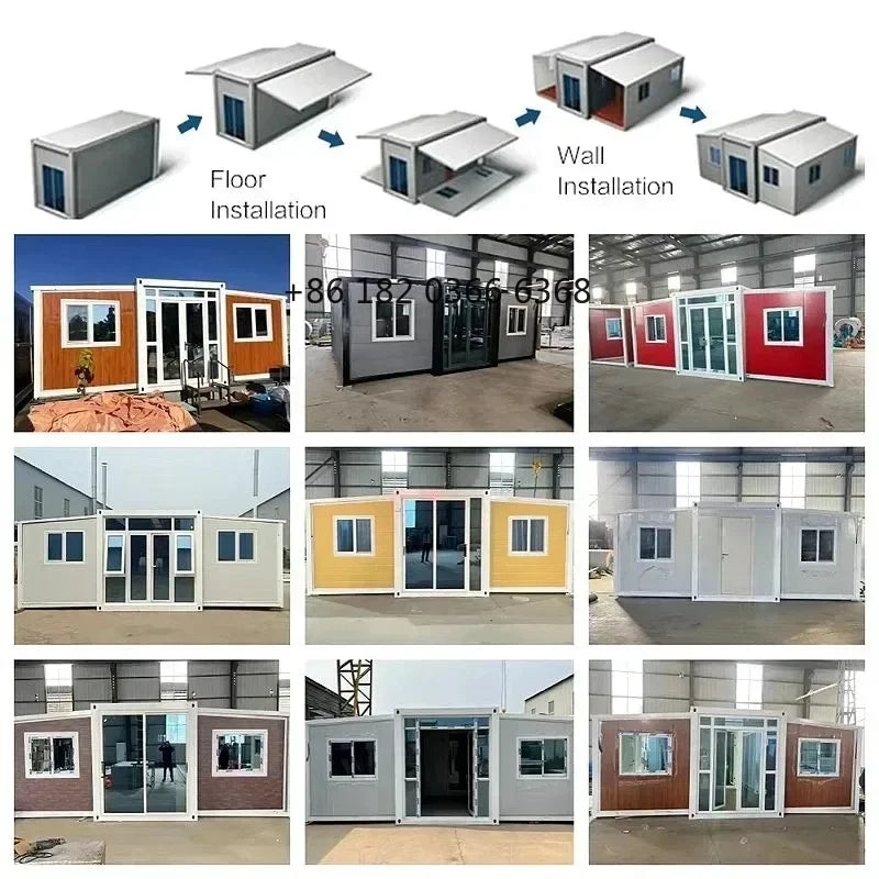 Customized Foldable Container House: Modular Living Spaces, Mobile Homes, And Portable Office Cabins Hot