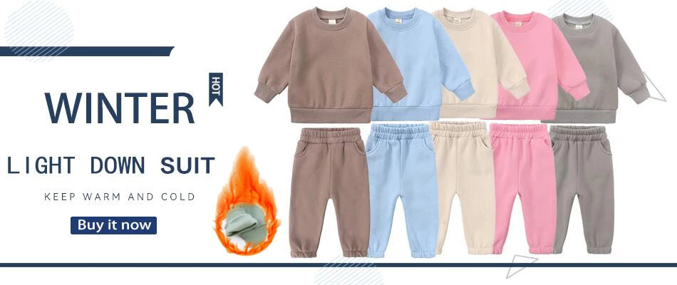 Baby clothes 2025 new children's solid color long sleeved denim set, boys and girls cardigan long pants casual sports two-piece