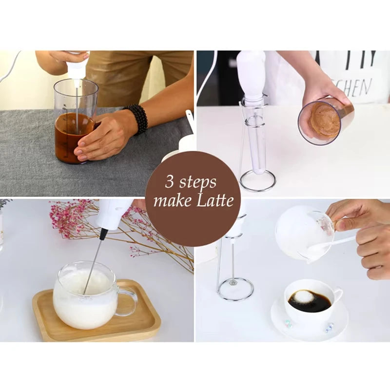 Multifunctional Electric Mini Milk Frother Portable Eggbeater Blender Food Mixing Stirrer Foamer  Automatic For Coffee Milkshake