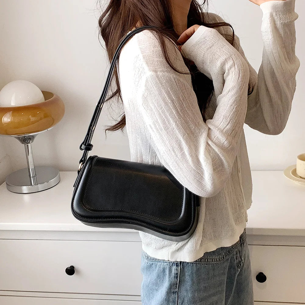 New Fashion Armpit Bags for Women Trendy Underarm Bag Soft Leather PU Purses and Handbags Designer Shoulder Bag Small Hand Bag