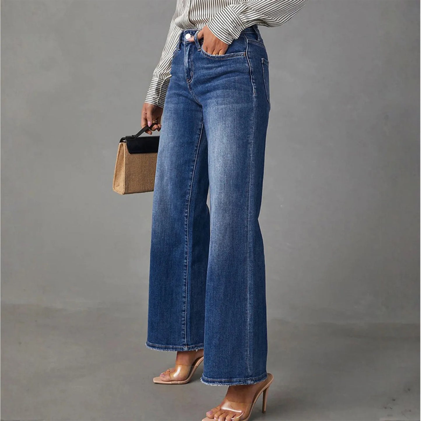 Palazzo Pants For Women Dressy Bell Bottom Jeans Straight Leg Pants For Women Work Pants For Women Office Womens Baggy Jeans