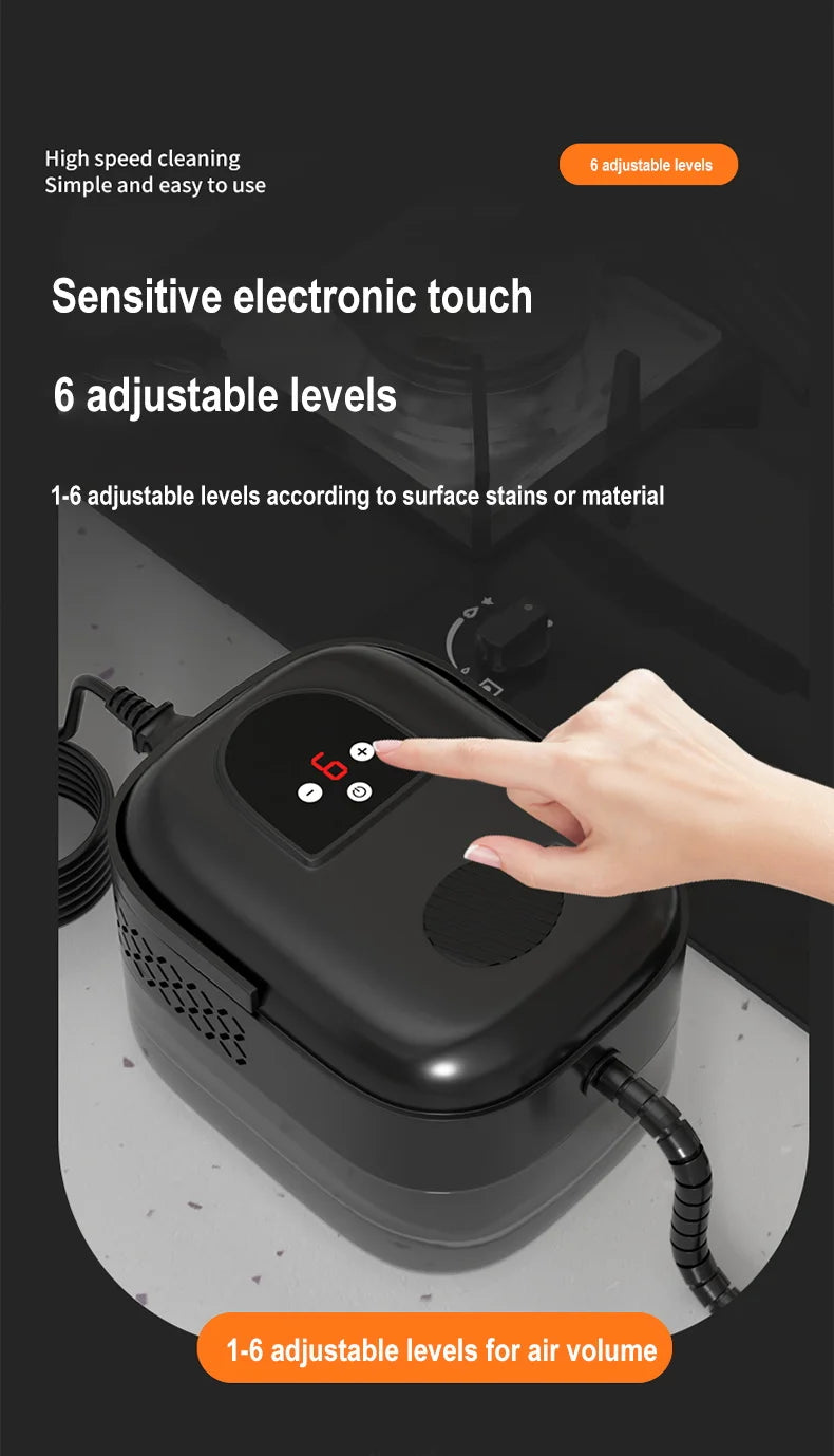 1500W Steam Cleaner High Temperature Pressure Washer with Remote control Steam Cleaning Machine For Home Kitchen Hood Car 1400ml