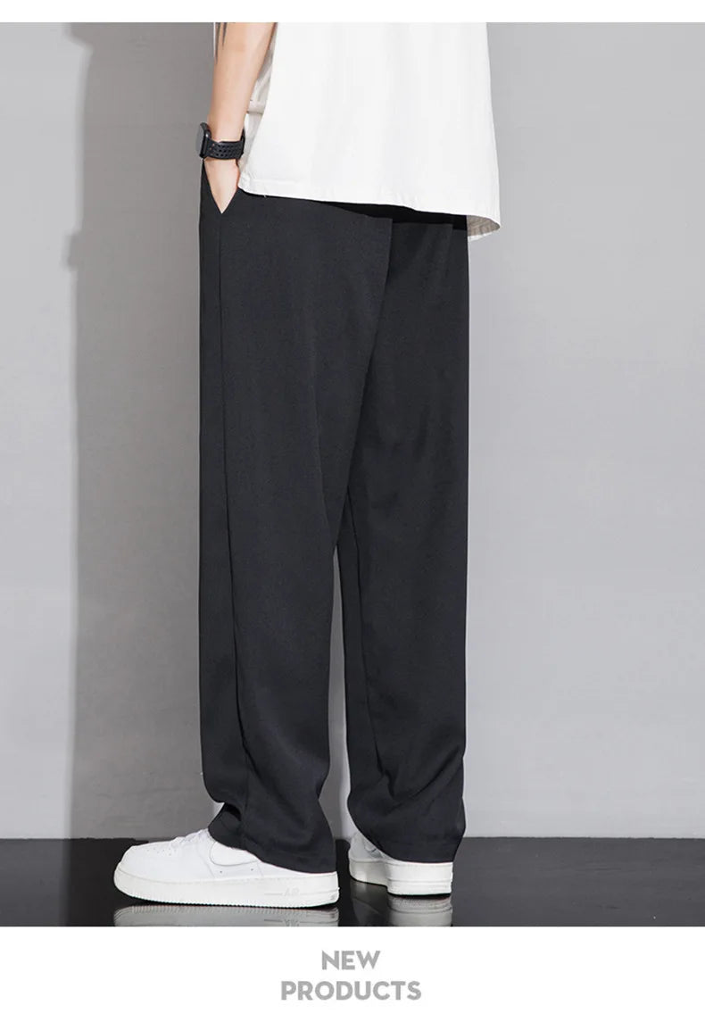 New Outdoor Pants Loose Straight Leg Pants Casual Pants Spring And Summer Ice Silk Pants Work Clothes Sports Men's Sports Pants