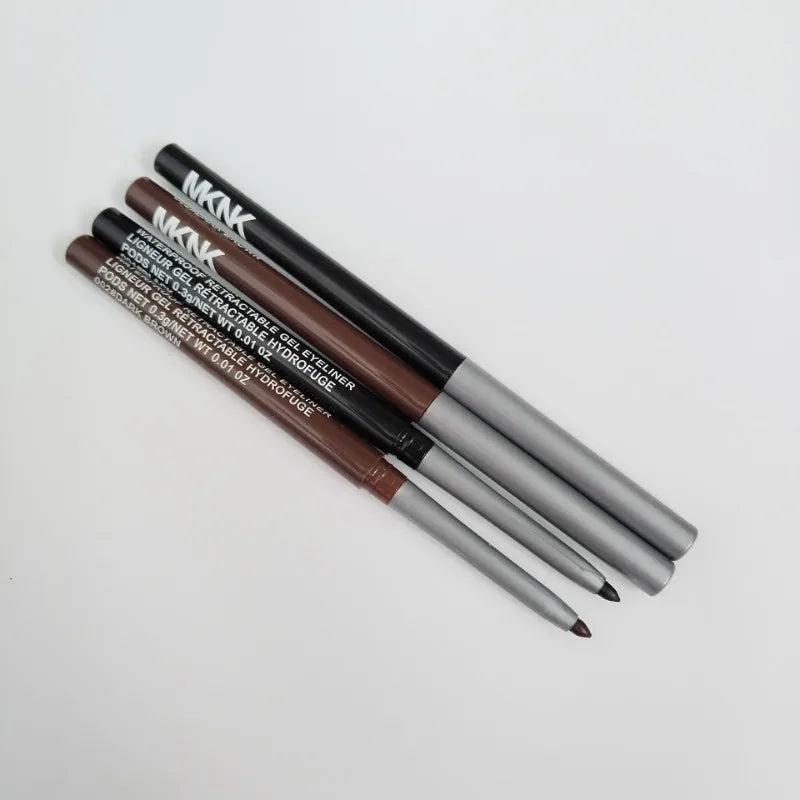 1-3pc Waterproof Black Eyeliner Pencil Smudge-proof Long-lasting Dark Brown Cream Gel Eye Liner Pen Beginner-Friendly Eye Makeup