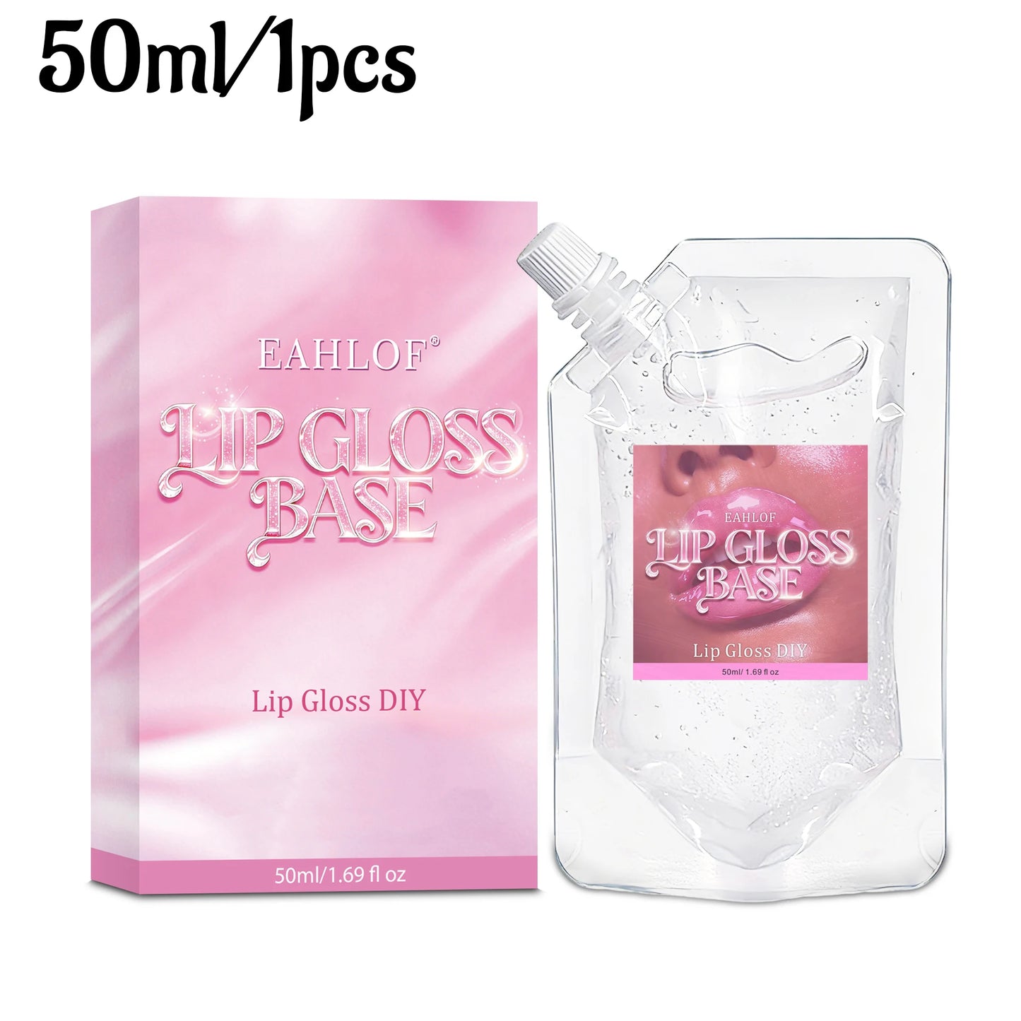 DIY lip gloss gel for perfect shine, non-sticky, transparent, moisturizing, odorless, blending magic, tinted, scented,shimmering