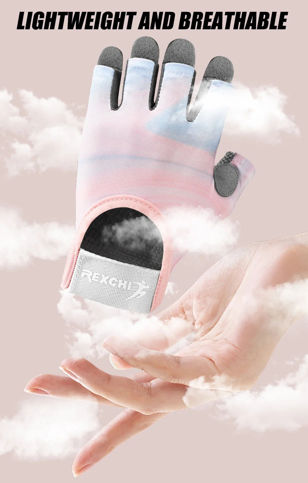 1 Pair Gym Body Building Training Fitness Gloves Sports Weight Lifting Exercise Slip-Resistant Gloves for Women Men Yoga Gloves