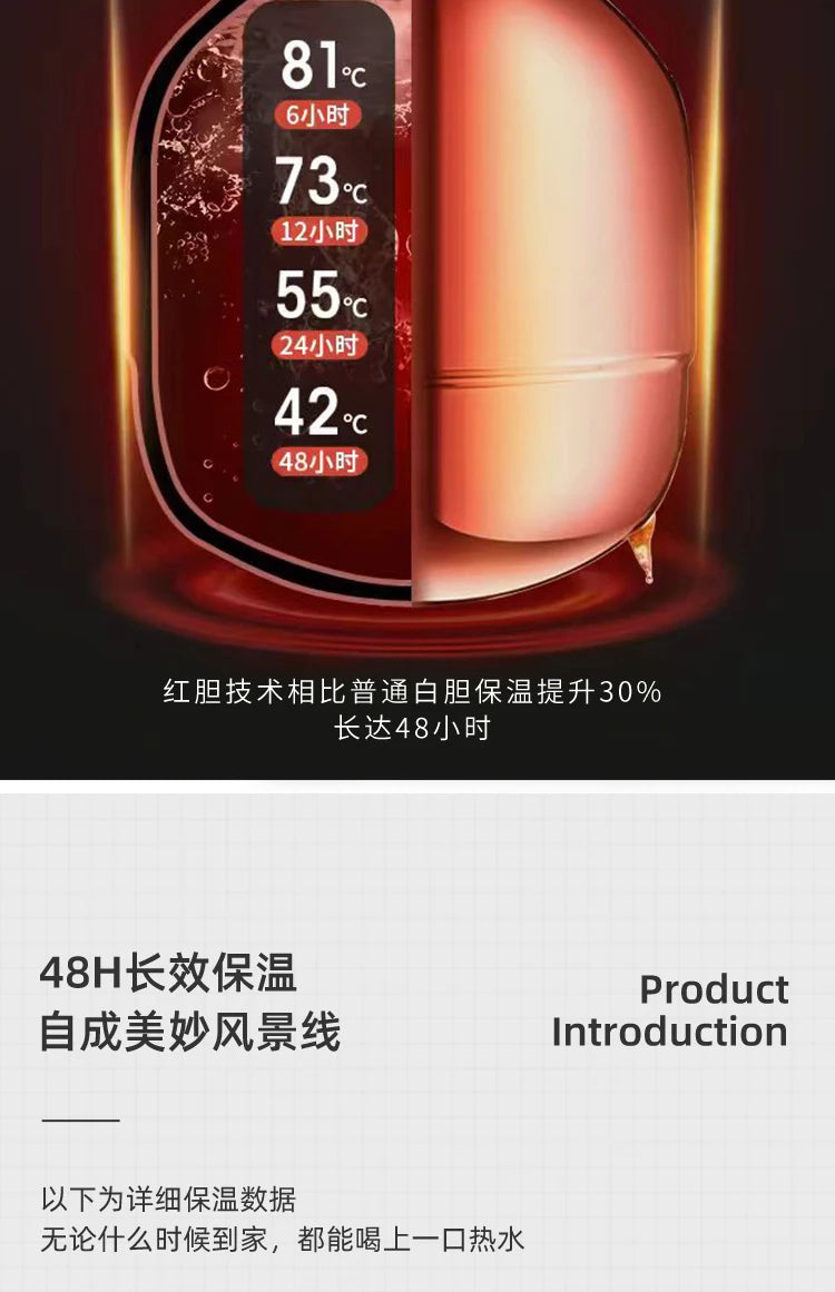 Insulated water bottle for household use, hot water bottle for business clubs, and office water bottle