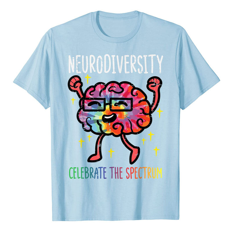 Neurodiversity Brain Autism Awareness ASD ADHD Men Women Kid T-Shirt Cute Graphic Tee Y2k Top Lovely Gifts Short Sleeve Outfits