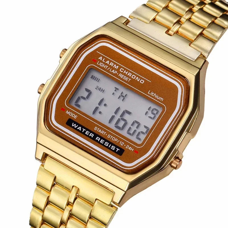 2025 Digital Watches For Men Sports Waterproof Bracelet Clock Gold Electronice LED Wristwatch Women