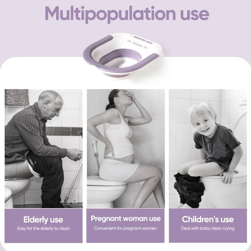 Bidet hemorrhoid toilet, suitable for postpartum pregnant women or hemorrhoids, foldable and hangable storage Private care clean
