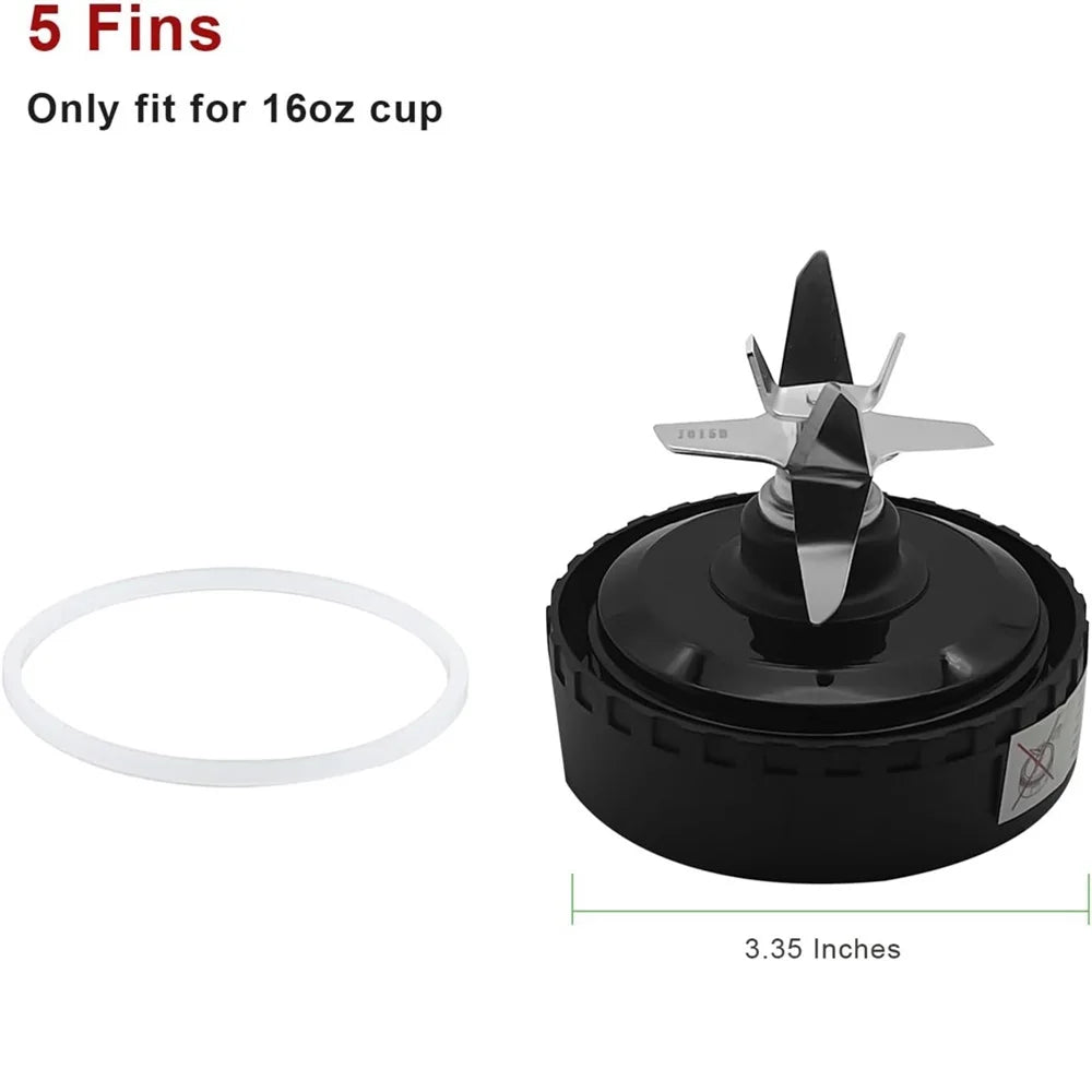 5 Fins Blender Blade For Ninja Blender QB3001SS QB3000 QB3004 QB3005 QB3000SSW-30 QB3000QR-30 QB3001SS-30 QB3000QBK QB3004 QB300